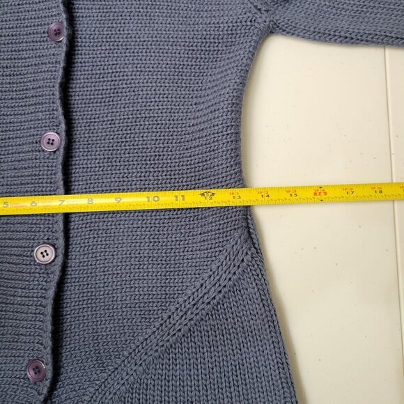 Philippe Adec Paris Wool Blend Cardigan Womens Knit Fringe French Girl Designer - Picture 16 of 16